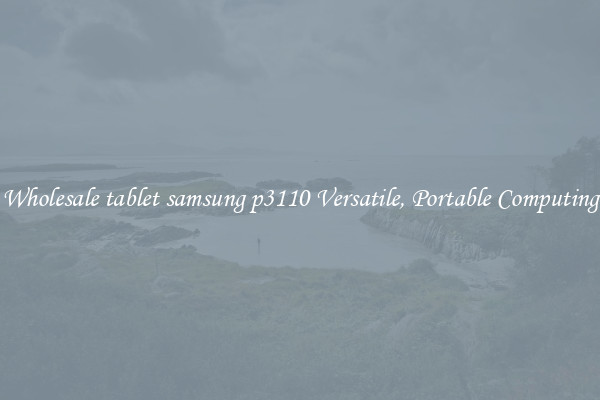 Wholesale tablet samsung p3110 Versatile, Portable Computing