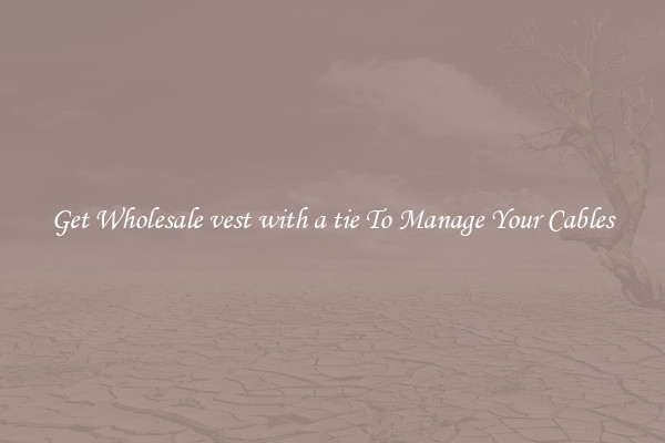 Get Wholesale vest with a tie To Manage Your Cables