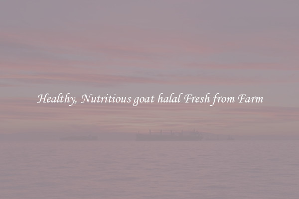 Healthy, Nutritious goat halal Fresh from Farm
