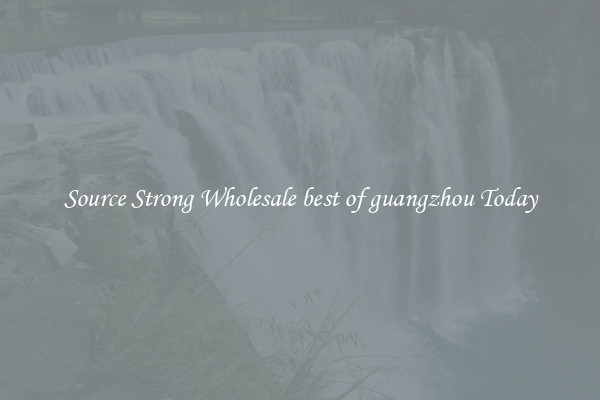 Source Strong Wholesale best of guangzhou Today