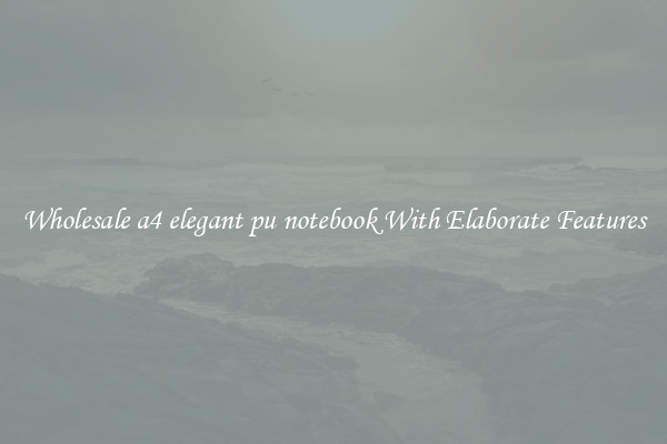 Wholesale a4 elegant pu notebook With Elaborate Features