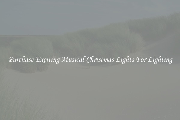 Purchase Exciting Musical Christmas Lights For Lighting