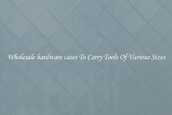 Wholesale hardware cases To Carry Tools Of Various Sizes