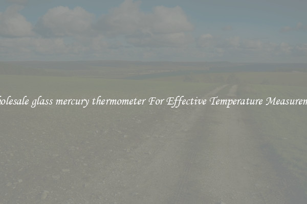 Wholesale glass mercury thermometer For Effective Temperature Measurement