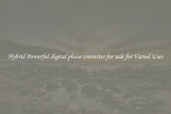 Hybrid Powerful digital phase converter for sale for Varied Uses