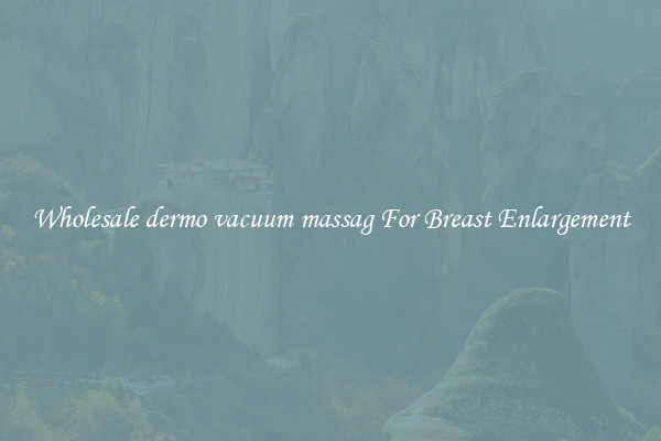 Wholesale dermo vacuum massag For Breast Enlargement